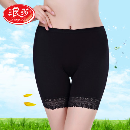 浪莎安全褲防走光女春夏款 蕾絲三分打底褲大碼保險(xiǎn)褲短褲